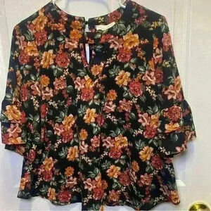 Urban Romantics Ruffled Sleeve Babydoll Top Sz M